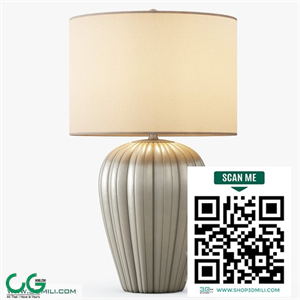 Gray Brown Ceramic Table Lamp